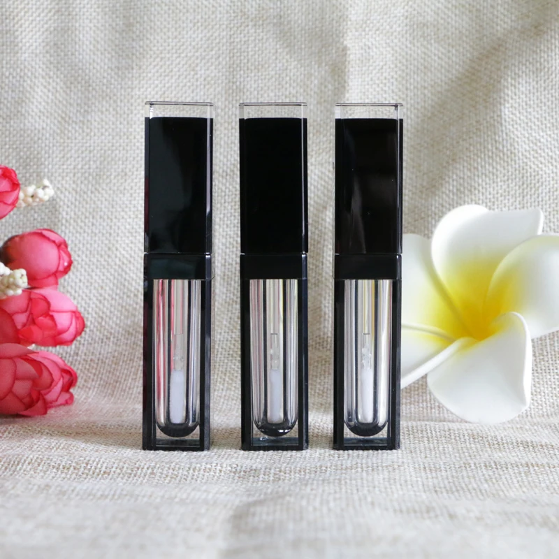 

20 x 4ml Empty Elegant Clear Black Makeup Full Lips Tubes Lip Plumper Gloss Lip Sleeping Mask Gel Containers Bottles Packing