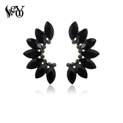 VEYO Crystal Stud Earrings Elegant Symmetric Party Earrings For Women Fashion Jewelry Gfit Wholesale