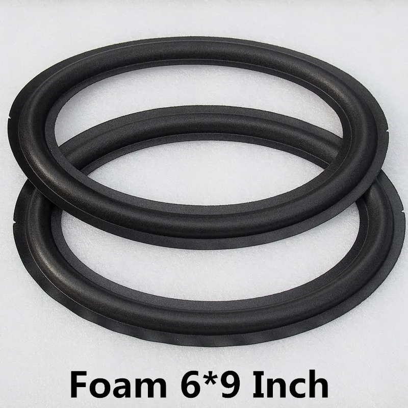 2 قطعة مضخم صوت طقم تصليح رغوة Surround 6*9 بوصة شكل بيضاوي ل مكبر صوت للسيارة رف الكتب الصوت المسرح المنزلي HiFi