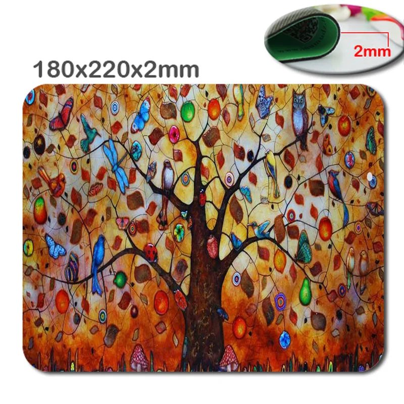 Decorative Mouse Pad Art Print Klimt Tree Of Life Non-Slip Rubber Mousepad Gaming Mouse Pad  Stylish, office accessory and