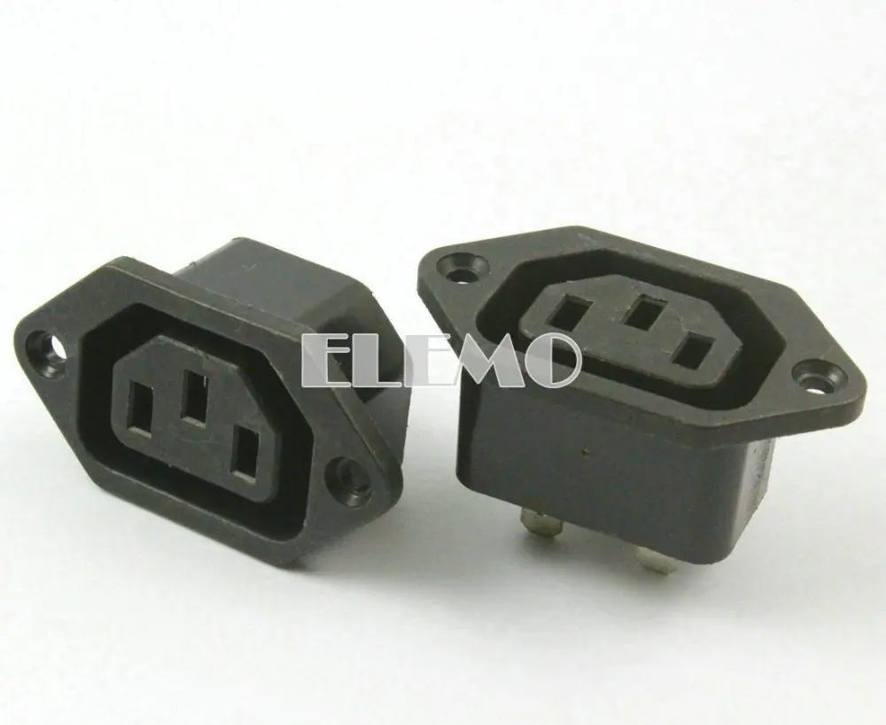 20 Pieces AC250V 10A 3 Pin Solder IEC320 C13 Inlet Female Plug Power Socket