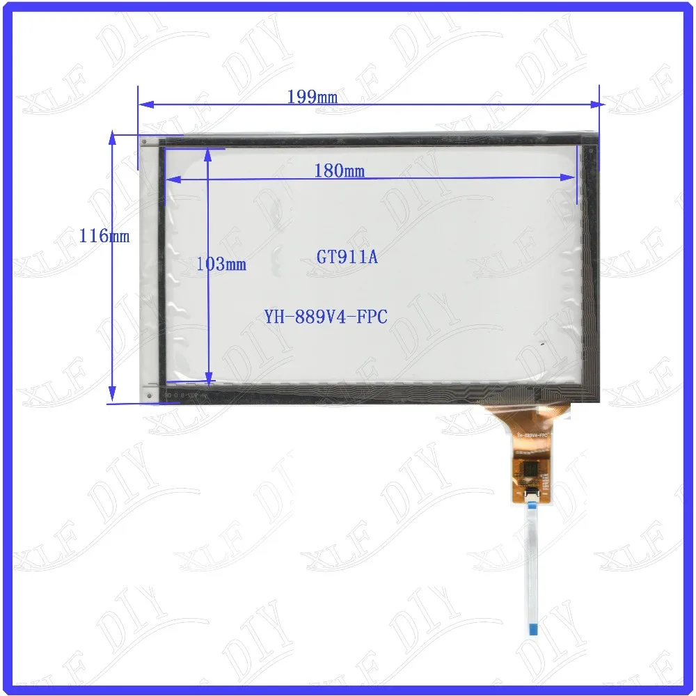 

ZhiYuSun Freeshipping YH-889V4 199*116compatible 8inch Capacitive screen glass For GPS CAR 199mm*116mm GT911A