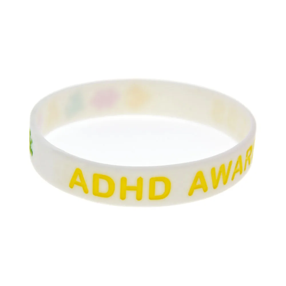 1 Stück/3 Stück ADHS-Bewusstseins-Silikon-Armband, Schmuckgeschenk, Armreif mit Puzzle-Logo-Armband – Detail 2