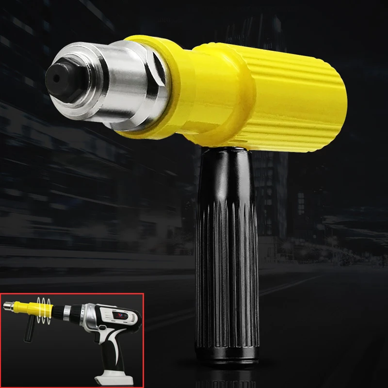 Electric Rivet Gun Machine Pull Pin Conversion Head Accessories Core Pulling Cordless Riveting Drill Adapter Insert Nut Tools