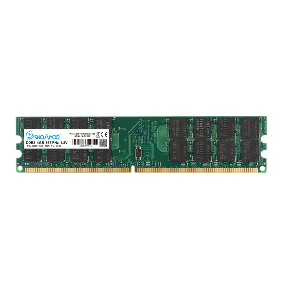 SNOAMOO Ram DDR2 4GB 800MHz PC2-6400 Desktop PC DIMM Memory 240 pins For AMD System High Quality Compatible