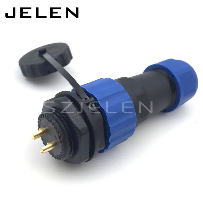 SD20 2 pin waterproof connector plug and socket IP68 LED power cable connector  Rated current 25A