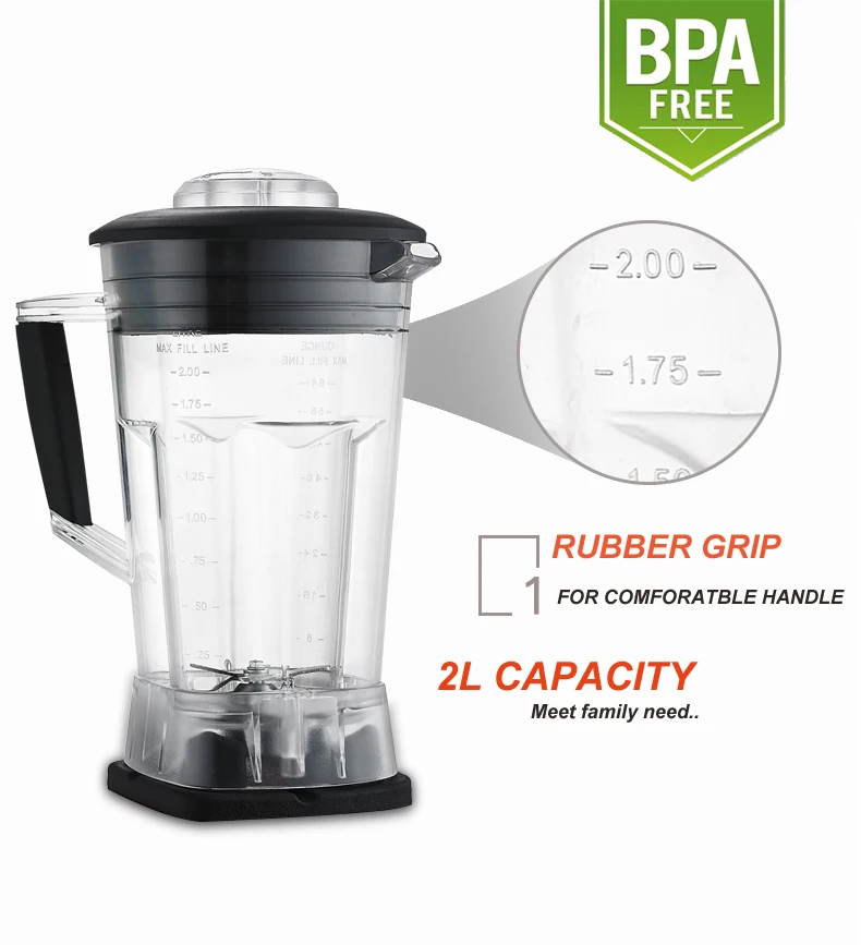 Automatic Digital Touchscreen 3HP BPA FREE 2L Professional Blender Mixer Juicer High Power Food Processor Green Fruit Smoothies