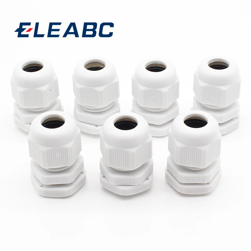 10pcs High Quality IP68 PG11 5-10MM Waterproof Nylon Cable Gland No Waterproof Gasket Plastic Cable Gland