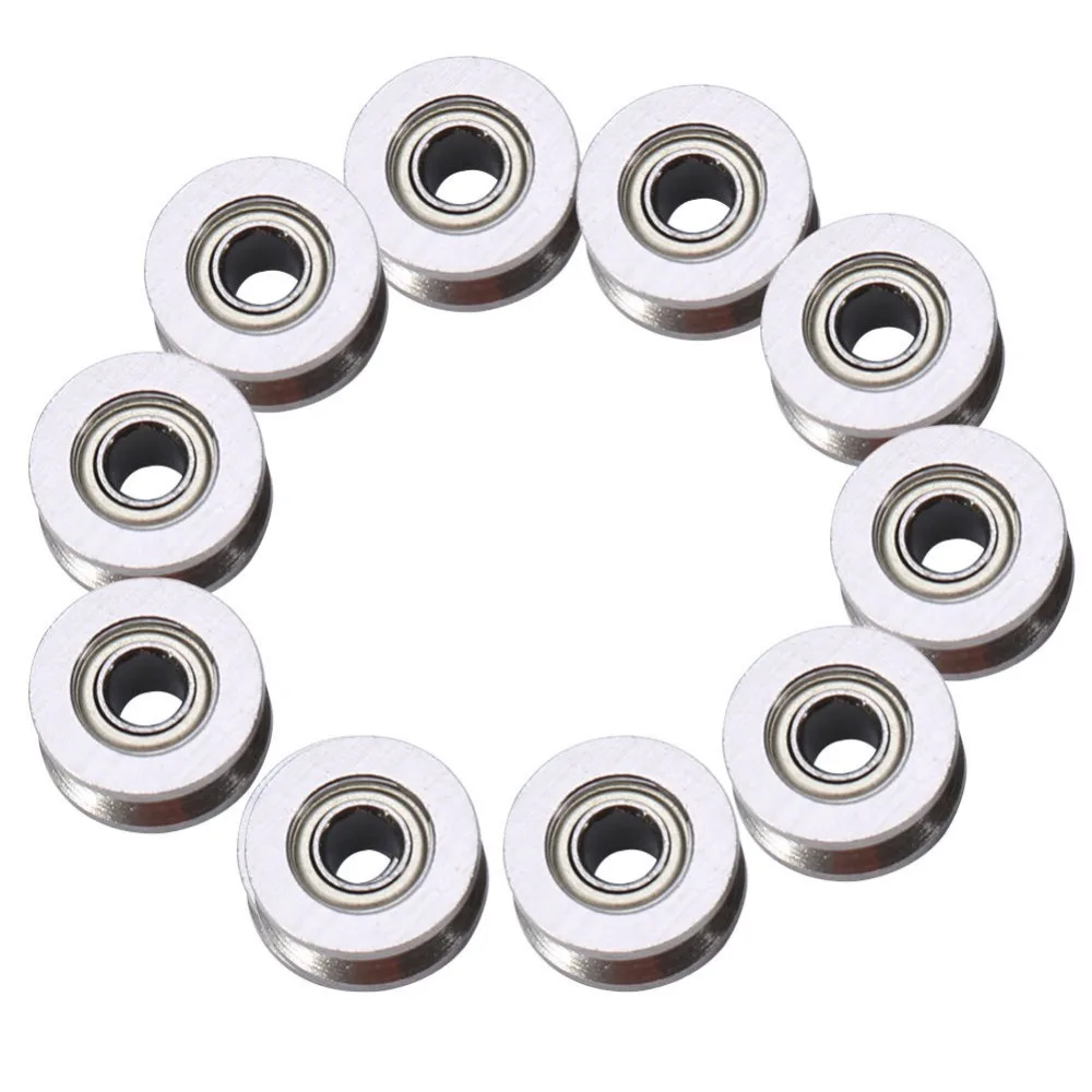 20pcs/Lot V624ZZ 624VV 4x13x6mm V Groove Carbon Steel Deep Groove Ball Bearing Traces Walking Guide Rail Bearing Brand New