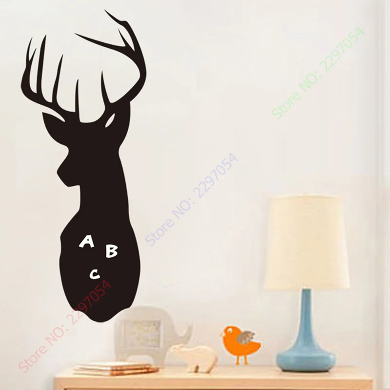 

Removable Cartoon Black Deer Wall Sticker Home Decor Diy Kid Room Decoration Vinyl Decals