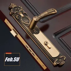 85CM DOOR THICKNESS 35-55MMDOOR HANDLE BRASS LOCK WITH 70MM KEY LOCK