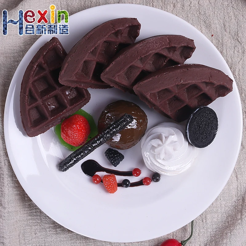 Koffie Winkel Decoratie Voedsel Model Wafel Ijs Rekwisieten; Simulatie Muffins Wafel Fruit Ijs Etalage Model