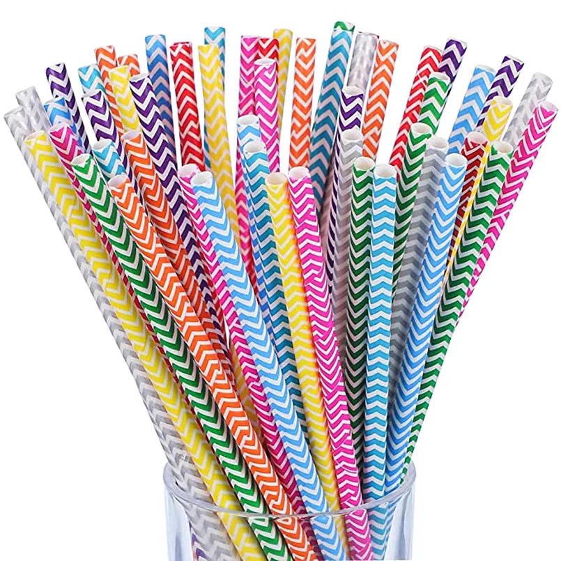 

Pick Styles 1000 Pcs Chevron Paper Straws Bulk,Zig Zag Red Pink Green Aqua Black Lilac Drinking Soda Restaurant Coffee Bar Party