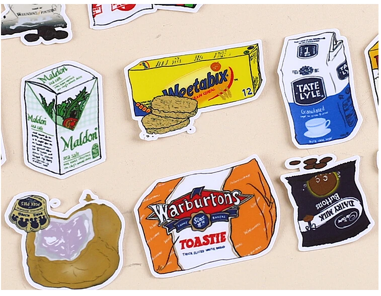 36pcs Creative Cute Self-made Snack Notes Food Scrapbooking Stickers /Decorative Sticker /DIY Craft Photo Albums