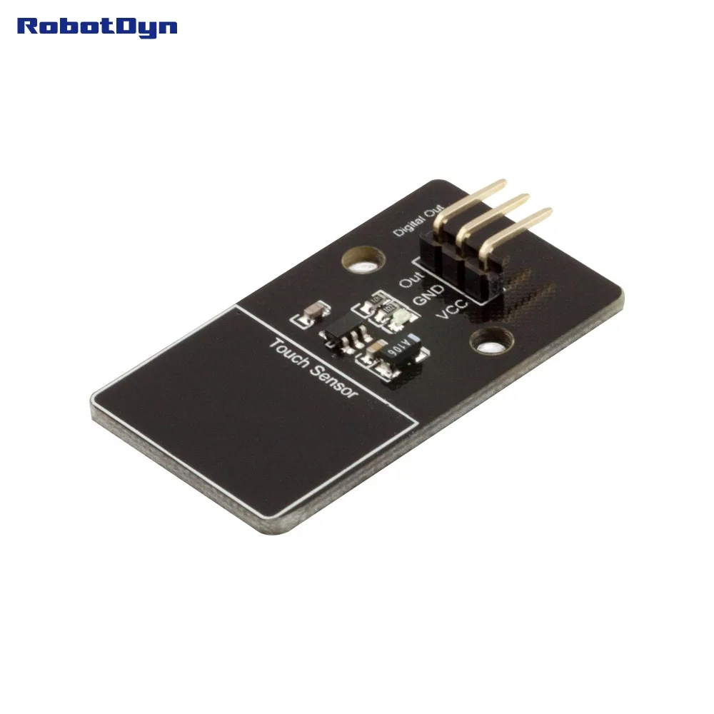 Digital capacitive touch switch sensor. Double side touch area. Module.