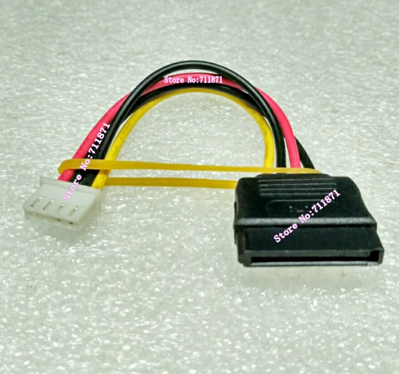 4P ถึง SATA สายไฟ 4 เข็ม SATA สายไฟ 4 รู pins แหล่งจ่ายไฟ SATA สายคอมพิวเตอร์ขนาดเล็ก S-ATA HDD DVD-Rom สายไฟ