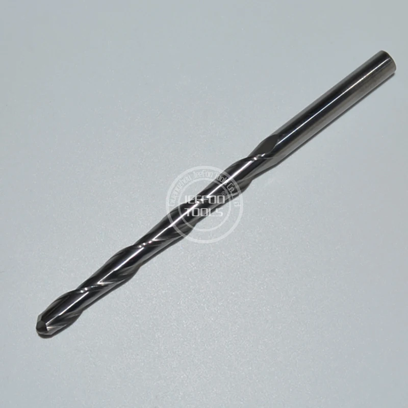6*62mm 두 개의 플루트 볼 코 비트/CNC 엔드 밀 볼 코 아크릴 조각 밀링 커터