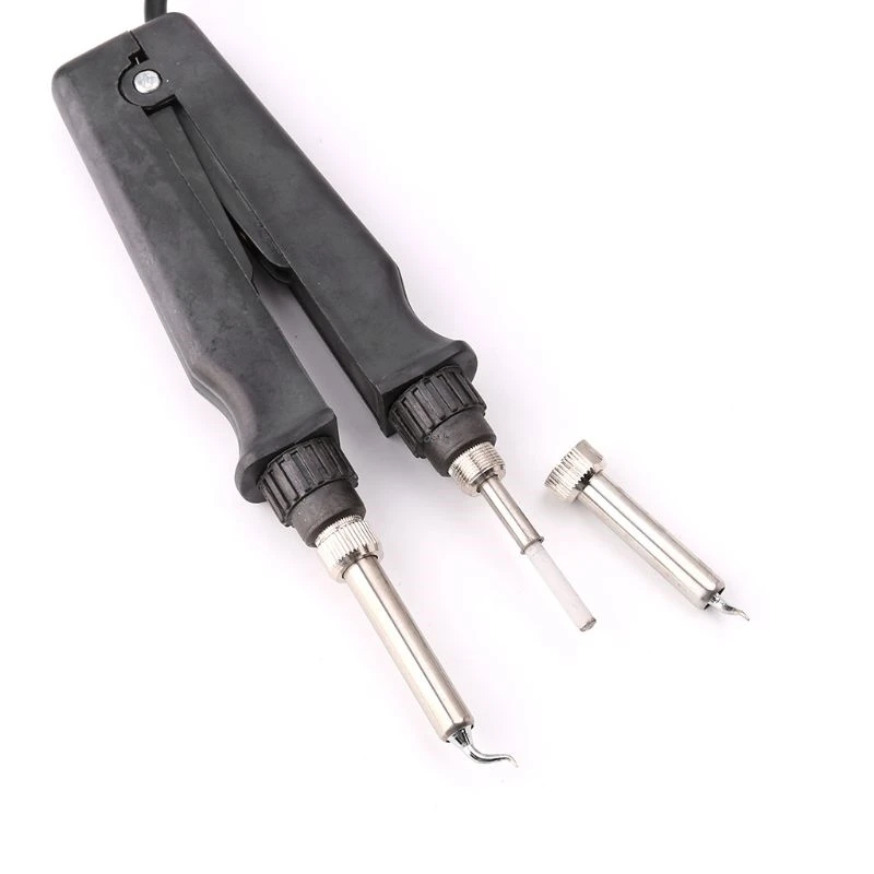 902 ESD SMD Double Soldering Iron Tweezer Handle Clip Heating Plier Soldering Station Accessories