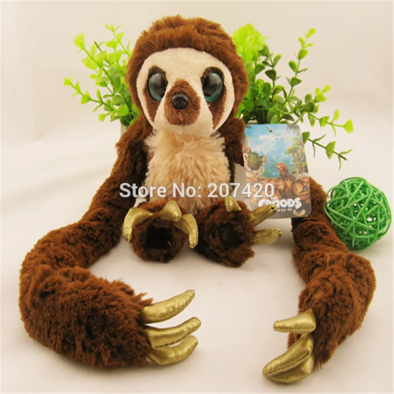 

25-65cm Original The Crood Long Arm Monkey Belt Plush Toy Soft Stufffed Dolls Gift For Kids