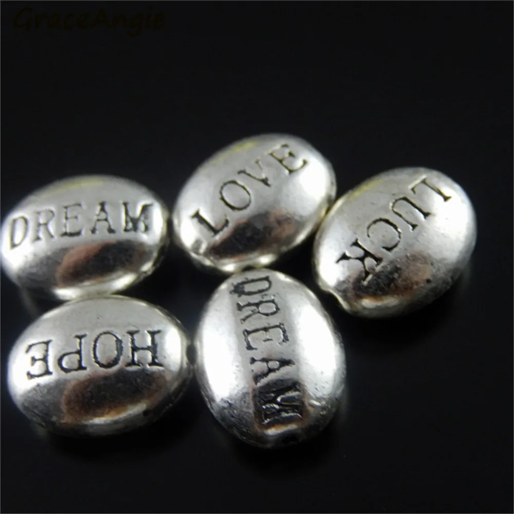 Wholesale 10pcs Hot Sell New Design Mini Oval Letter Nameplate Charms Handmade Crafts Vintage Necklace Pendant Bracelet Top Hole