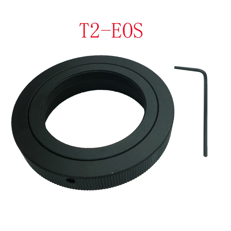 T2 T Mount to For Canon-EOS T2-EOS Ring Lens Adapter 5D 7D 50D 60D 550D 500D 600D 700D 1000D 1200D T5i T4i T3i T2i T1i