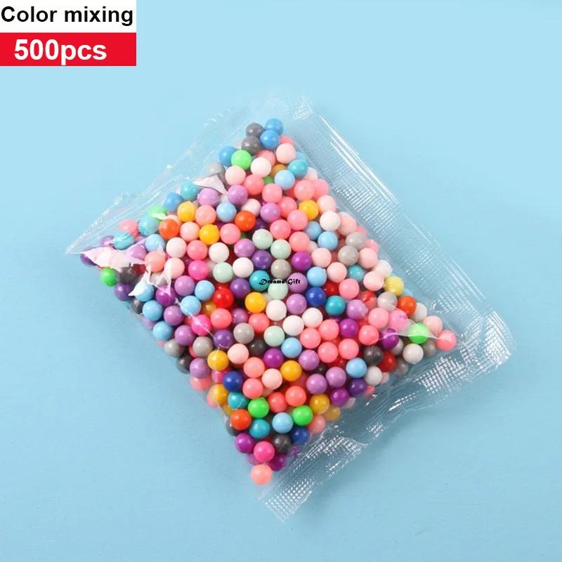 500pcs Beads DIY Water Spray Magic Beads cuentas Beads Hand Making set 3D Puzzle Cartoon Accessories Toolkit Toy for Children