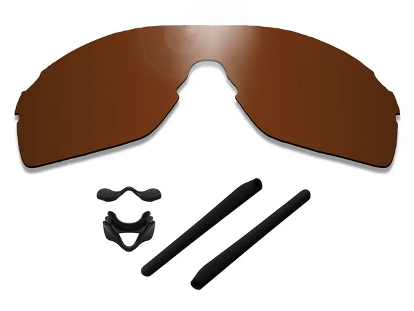 

Glintbay 100% Precise-Fit Brown Replacement Lenses and Black Rubber kit for Oakley EVZero Pitch Sunglass