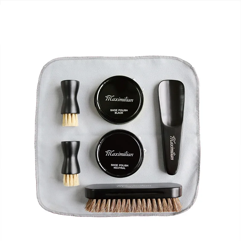 8-In-1 Shoe Polish Clean Brush Kit Travel Leather Care Shine Brush Leather Sofa Car Seat Shoes Cleaning And Maintenance