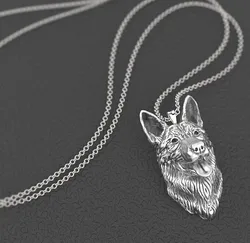 German shepherd necklace dog pendant Animal series jewelry for pet lovers