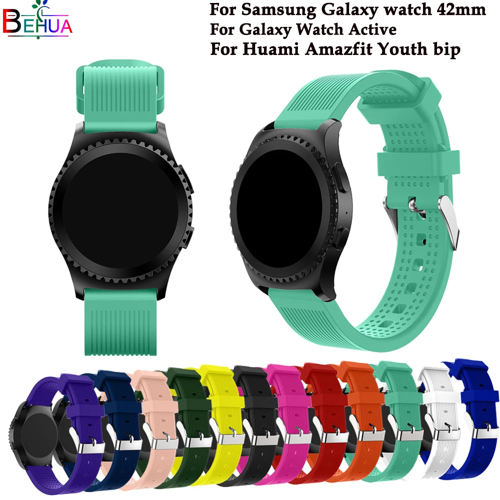 silicone sport watch band For Samsung Gear S2 732 Gear spOrt watch For Smasung Galaxy 42mm For samsung Galaxy Watch Active strap