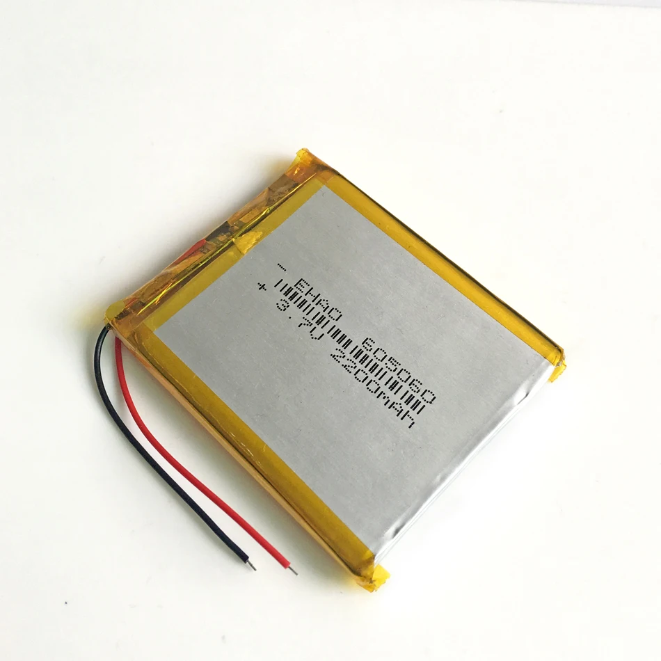 Литий-полимерная аккумуляторная батарея 3,7 в 2200 мАч 605060 для Mp3 GPS PSP PAD MID DVD портативное зарядное устройство для ПК динамик камера Регистратор