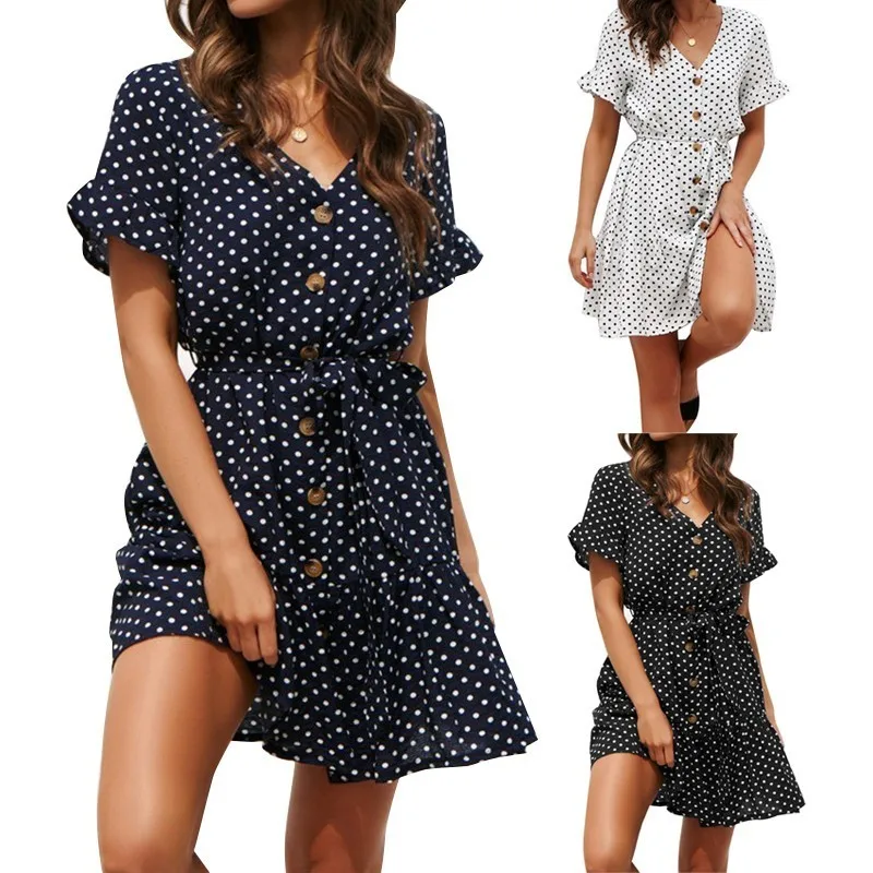 

Chiffon Dot Maternity Dress Summer Wear 2020 New Fashion Bohemia Premama Dresses For Pregnant Women Pregnancy Clothing