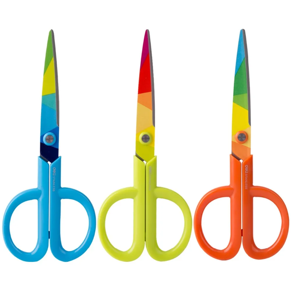 

1 Pc/Lot Durable Colorful Stainless Steel Printed Scissor for School Stationery & Office Supply