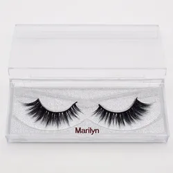 Visofree Faux Mink Eyelashes Wispy Super Thick Eyelashes Natural Plastic Black Band Mink Lashes Extension False Lashes MARILYN