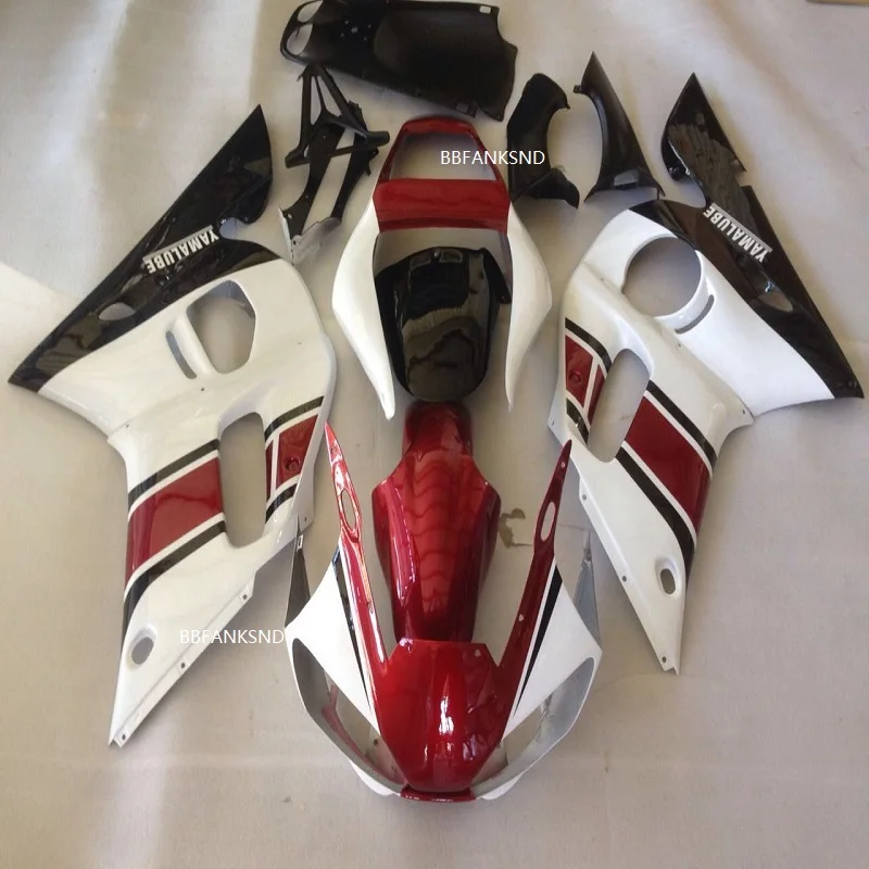 

Hot Sales,Black &white For YAMAHA YZF-R6 1998-2002 YZFR6 YZF R6 Red YZF 6 98-02 Fairing of motorbike Fairing