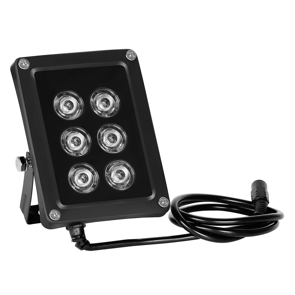 AZISHN Mới Camera Quan Sát 6 Đèn Array LED Chống Ngược Sáng Đèn Hồng Ngoại Chống Thấm Nước Tầm Nhìn Ban Đêm Camera Quan Sát Lấp Đầy Ánh Sáng Cho Camera Giám Sát
