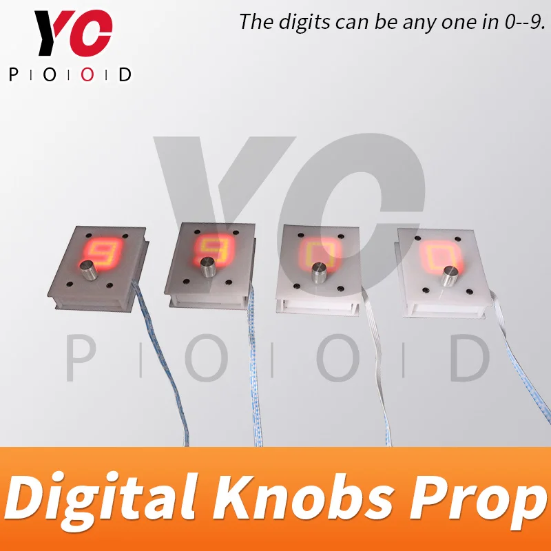 YOPOOD Digital Knobs Prop escape room game rotate the metal knob in right numbers to unlock chamber supplier