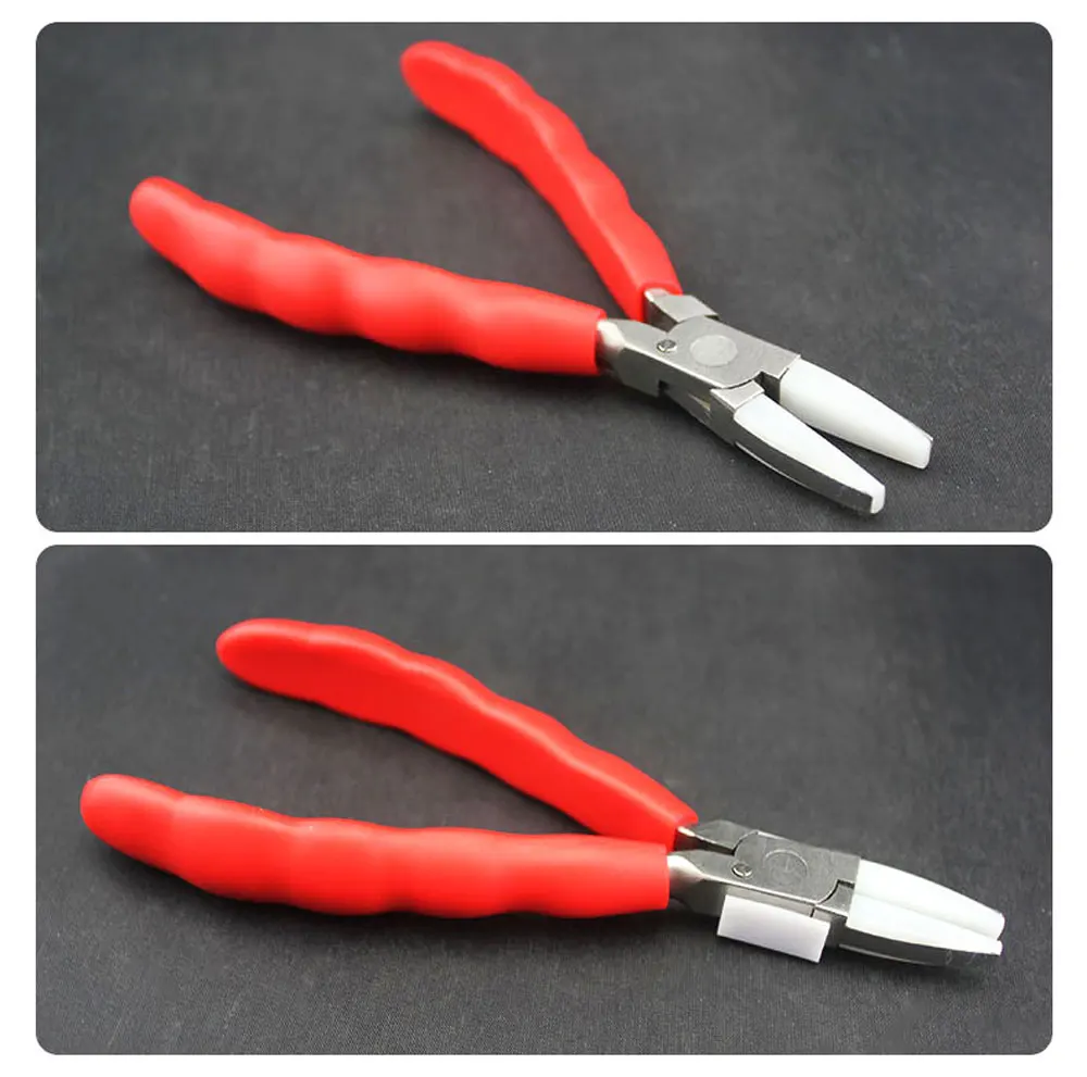 Saxophone Clarinet Flute Trumpet Woodwind Repair Tools Flat Nose Pliers Double Nylon Jaws Prestige Don't Damage Paint