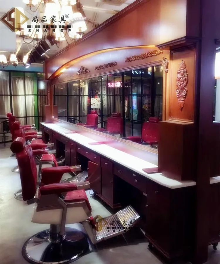 High-end vintage haircut chair. Hair big chairs can be put down hairdressing chair beauty-care big chair