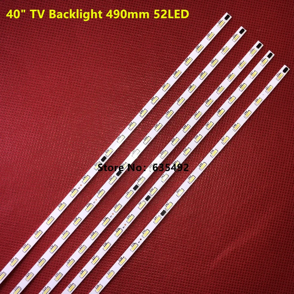 5pcs 49CM 52 Lamps For  LED Bar V400HJ6-ME2-TREM1 IC-40IP800 LC-40IP800 40E62 LCD-40V3A M00078 N31A51P0A N31A51POA V400HJ6-LE8