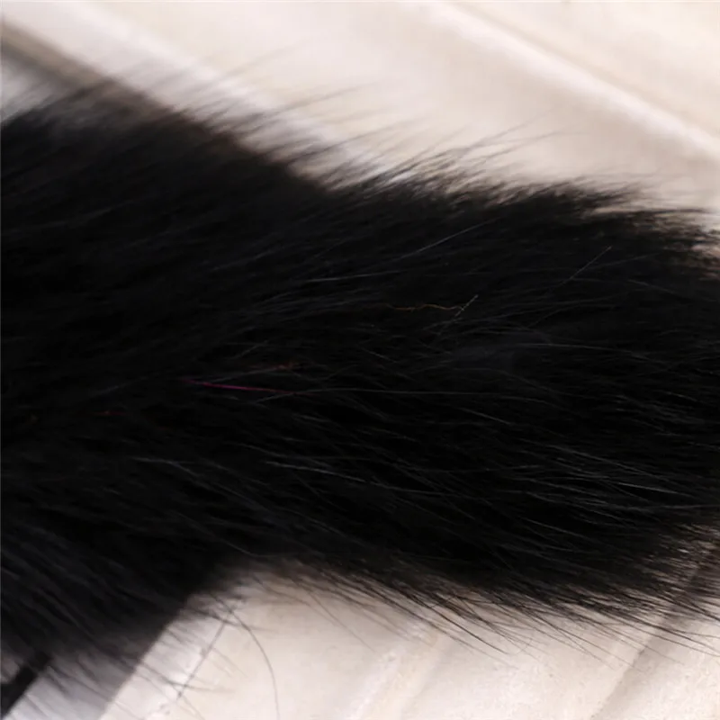 NEW Simulation fox fur Pompon Keychain 17cm Animal Mouse Key Chain   Bag Hanger Car Hanging Pendant Doll