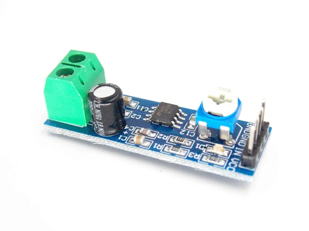 Hot-selling newest 1pcs Adjustable LM386 Audio Amplifier Module 200 Times 5V-12V Input 10K Resistance