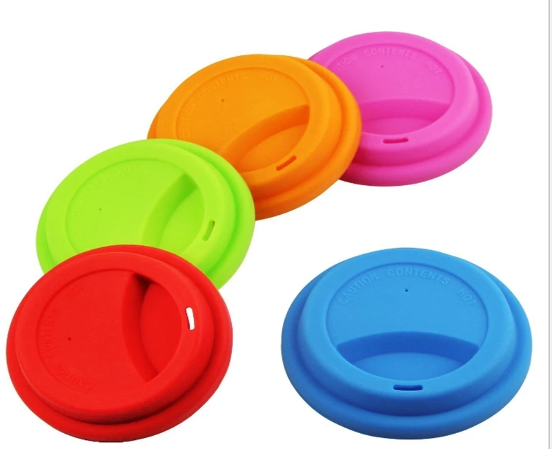 

100pcs/lot 9cm Reusable Silicone Coffee Milk Cup Mug Lid Cover bottle lids For other material cups