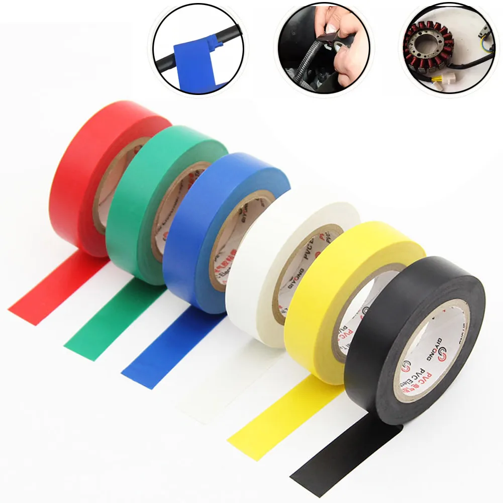 10PCS 15M Waterproof PVC Performance Repair Bonding Rescue Self Fusing Wire Hose Electrical Tape