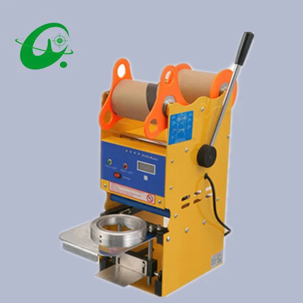 Stainless steel Semi-auto Sealing Cup machine Used for 95mm or 75mm diamater of PP PE PET ect. material 300~500Cups/H