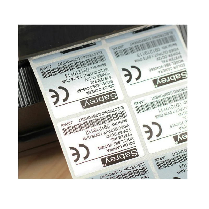 Customized die-cut self-adhesive brushed metal silver vinyl aluminum self-adhesive label, suitable for digital electronics