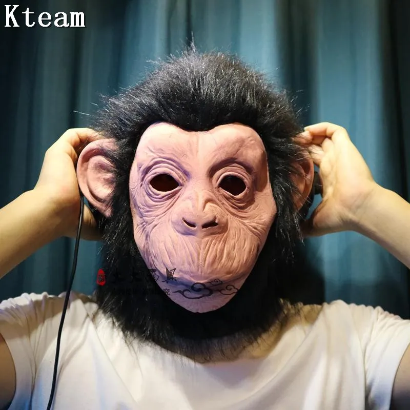 Cool Gorilla Monkey Halloween Masks Adult Full Face Funny Mask Latex Halloween Party Cosplay Costume Masquerade Realistic Masks