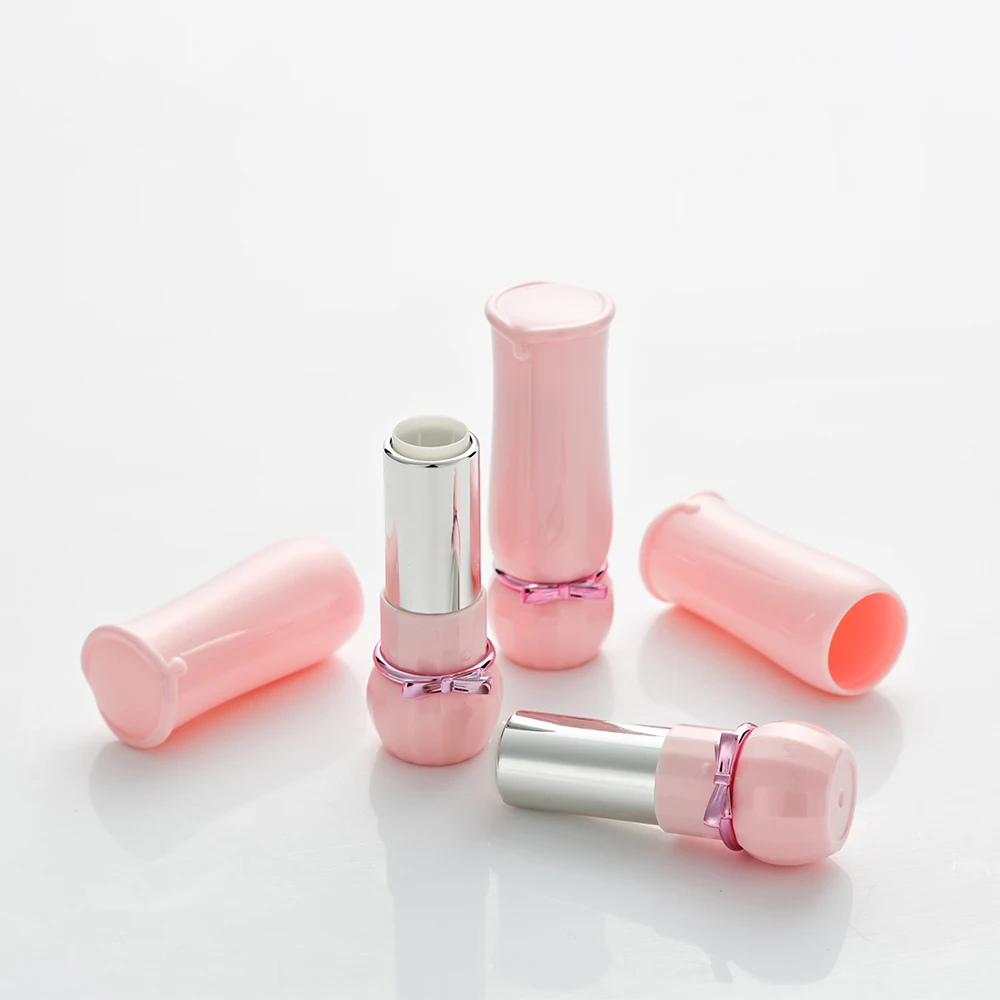 

New pink bow plastic lipstick tube wholesale lipstick tube empty