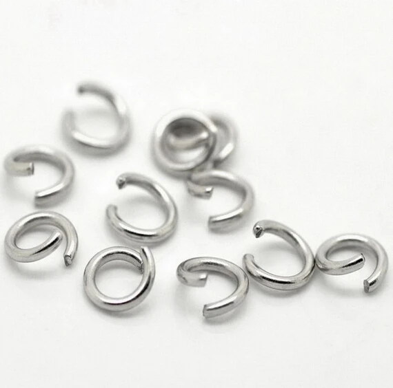 

5000pcs /lot 1*5mm Silver Stainless Steel Open Jump Ring & Split Ring Suit for DIY Jewelry Findings Marking