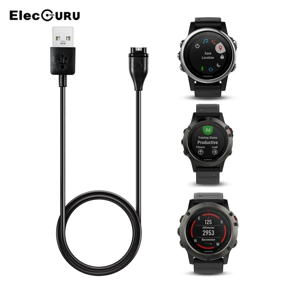 Smartwatch Charger USB Data Sync Cable for Garmin Vivoactive 3/Fenix 5/5S/5X/Forerunner 935/Quatix 5/Approach S60/D2 Charlie